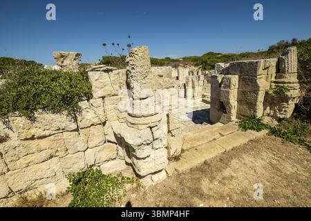 Vecchia cappella, castello di San Felipe, XVI secolo, foce del porto di Mahon, comune di Villacarlos, Minorca, isole baleari, Spagna, Europa Foto Stock