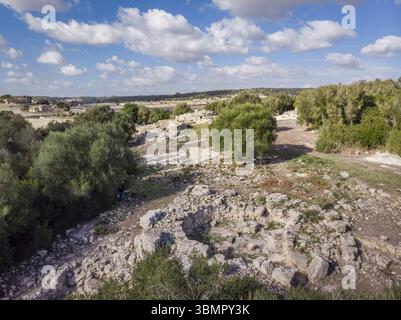 Sito di Son Fornes, Montuiri, costruito nel periodo talayotico (X secolo a.C.), Maiorca, Isole Baleari, Spagna, Europa Foto Stock