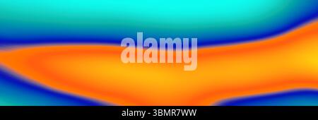 Sfumatura astratta dinamica con transizioni di colore uniformi. Adatto per il design digitale moderno, l'interfaccia utente, la tecnologia e il branding. Banner lungo Foto Stock