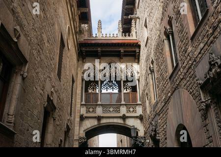 Pont del Bisbe, Barcellona, Spagna Foto Stock