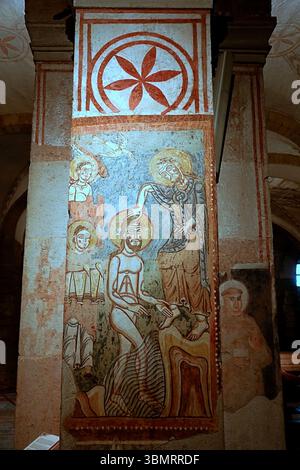 Simbolo Templare. Dettagli dell'interno della chiesa di San fermo maggiore a Verona. Veneto, Italia Foto Stock