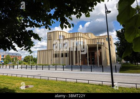 Segni e simboli, tribunale distrettuale di Norrköping (in svedese: Norrköpings tingsrätt), Norrköping, Svezia. Foto Stock