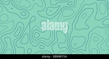 Le linee astratte creano un motivo sereno su sfondo azzurro con un design moderno Illustrazione Vettoriale