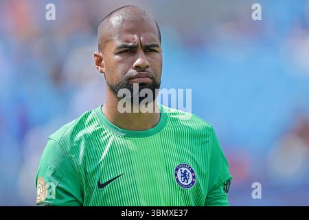 Charlotte, Stati Uniti. 28 giugno 2025. Robert Sanchez del Chelsea FC, durante la partita tra SL Benfica e Chelsea FC, per il turno di 16 per la FIFA Club World Cup 2025, al Bank of America Stadium di Charlotte, Stati Uniti, il 28 giugno 2025. Foto: Heuler Andrey/DiaEsportivo/Alamy Live News crediti: DiaEsportivo/Alamy Live News Foto Stock