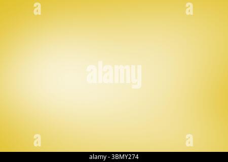 Design piatto con sfumatura radiale che mostra un centro giallo chiaro e uniforme che si fonde con bordi dorati Foto Stock