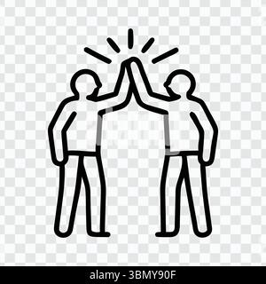 "High-Five Icon: Simbolo di partnership, successo e collaborazione" Illustrazione Vettoriale