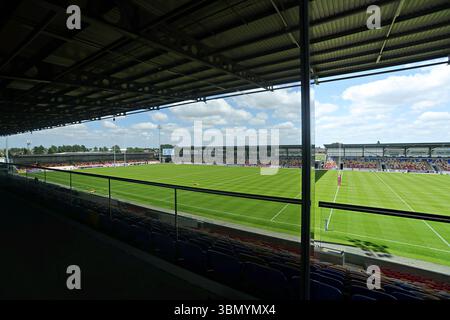 Durante la partita del Betfred Championship York City Knights vs Featherstone Rovers al LNER Community Stadium, York, Regno Unito, 29 giugno 2025 (foto di Sam Eaden/News Images) Foto Stock