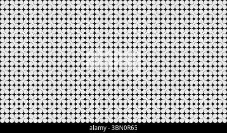 Uno sfondo geometrico astratto. Uno sfondo decorato bianco e nero. Elegante texture grigia con punti e forme. Illustrazione Vettoriale