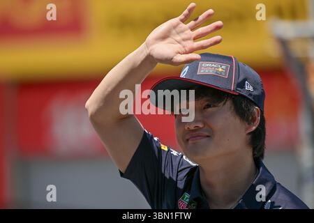 SPIELBERG, AUSTRIA - GIUGNO 29: Yuki Tsunoda del Giappone e Oracle Red Bull Racing durante il Gran Premio di F1 dell'Austria al Red Bull Ring Circuit il 29 giugno 2025 a Spielberg, Austria. (Foto di Vince Mignott/Alamy Live News) Foto Stock