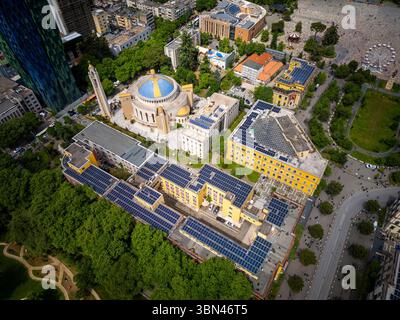 Tirana, Albania. Cattedrale ortodossa della risurrezione di Cristo Foto Stock
