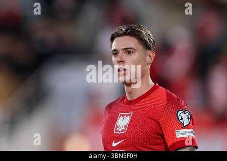 Nicola Zalewski polacco visto durante la partita di calcio delle qualificazioni ai Mondiali 2026 tra Finlandia e Polonia allo Stadio Olimpico. Punteggio finale; Finlandia 2:1 Polonia. Foto Stock