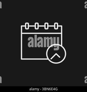 Icona di caricamento e invio del calendario per le pianificazioni degli eventi online e le scadenze dei progetti Illustrazione Vettoriale