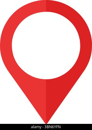 Pin di posizione icona rossa pin mappa Illustrazione Vettoriale