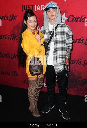 (FILE) Jenna Ortega dice "ero una persona infelice” dopo "mercoledì” Fame. HOLLYWOOD, LOS ANGELES, CALIFORNIA, USA - OTTOBRE 27: L'attrice americana Jenna Ortega e l'attore americano Asher Angel arrivano al 7° Halloween Party annuale di Just Jared tenutosi ai Goya Studios il 27 ottobre 2018 a Hollywood, Los Angeles, California, Stati Uniti. (Foto di Xavier Collin/Image Press Agency) Foto Stock
