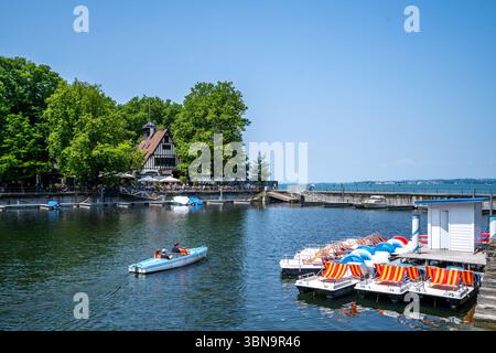 Città vecchia di Bregenz, Svizzera Foto Stock