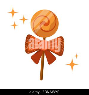 Caramelle colorate isolate su sfondo bianco. Illustrazione vettoriale piatta. Concetto di dolciumi, dessert e dolcetti. Illustrazione Vettoriale