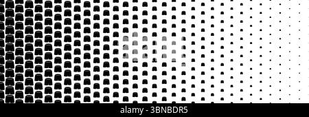 pantaloni corti neri con mezzitoni orizzontali per motivi e sfondo. Illustrazione Vettoriale