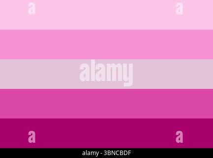 Sfondo rosa a righe orizzontali con sfumature e toni diversi Foto Stock