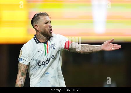 Atlanta, Stati Uniti. 1 luglio 2025. I gesti di Sergio Ramos del CF Monterrey durante la gara di 16 partite tra il Borussia Dortmund tedesco e il CF Monterrey del Messico in occasione della Coppa del mondo per club FIFA 2025 al Mercedes-Benz Stadium di Atlanta, Georgia, Stati Uniti, 1° luglio, 2025. crediti: Huang Zongzhi/Xinhua/Alamy Live News Foto Stock