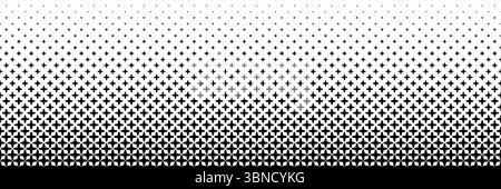 mezzitoni orizzontali neri a croce ovale e ovale più design per pattern e sfondo. Illustrazione Vettoriale