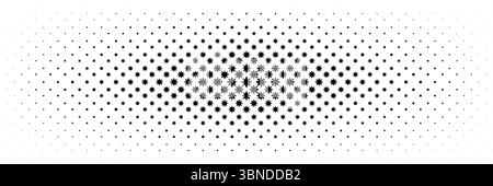 mezzitoni orizzontali dal centro del design a stella nera per motivi e sfondo. Illustrazione Vettoriale