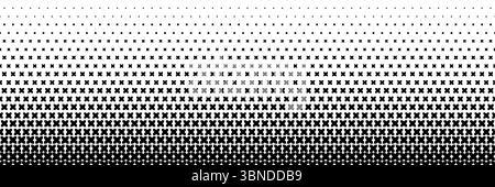 mezzitoni neri orizzontali con croce e nitidezza, oltre al design per motivi e sfondo. Illustrazione Vettoriale