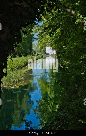 Vista di Lode Mill presso l'abbazia di Anglesey nel Cambridgeshire, Inghilterra Foto Stock