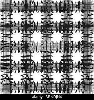 Simbolo geometrico astratto. Croce ornamentale simmetrica. Illustrazione decorativa vettoriale. Emblema monocromatico stilizzato. Illustrazione Vettoriale