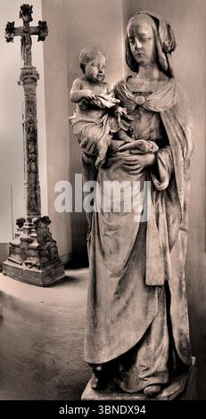 Valle della Loira - laboratorio della Vergine e dei bambini Guillaume Regnault 1465 - 1533, Parigi, Louvre, Francia, francese Foto Stock
