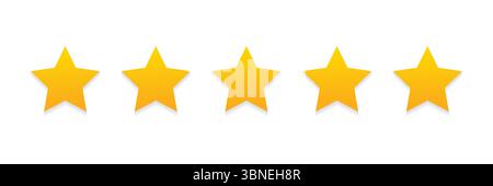 "Valutazione a 5 stelle - Recensioni e feedback dei clienti" Illustrazione Vettoriale