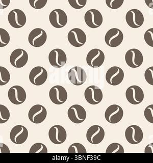 Motivo vettoriale senza cuciture con icone marroni ricorrenti. Illustrazione Vettoriale