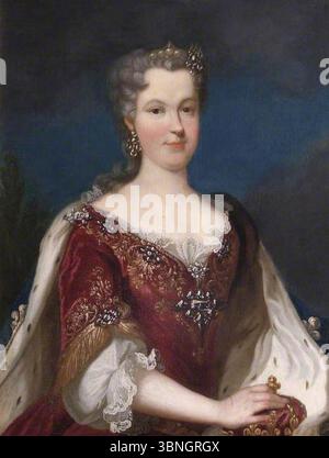 Luigi Tocqué (1696-1772) (cerchio di) - Regina Maria Leszczyńska (1703-1768), consorte di Luigi XV di Francia - RBWM, 36 - Windsor Guildhall. Foto Stock