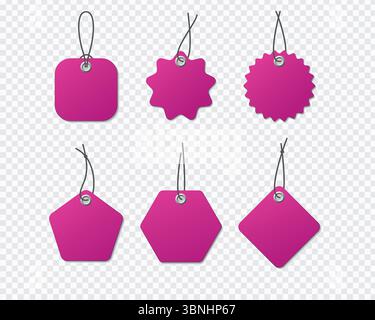 "Etichette di prezzo personalizzate: Forme uniche per vendite e promozioni" Illustrazione Vettoriale