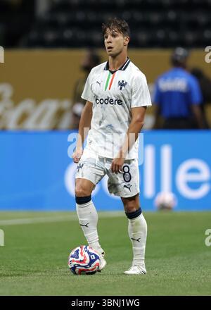 Atlanta, Stati Uniti. 1 luglio 2025. Oliver Torres del CF Monterreydurante la partita della Coppa del mondo per club FIFA Borussia Dortmund vs CF Monterrey al Mercedes Benz Stadium di Atlanta. Il credito per immagini dovrebbe essere: Jonathan Moscrop/Sportimage Credit: Sportimage Ltd/Alamy Live News Foto Stock