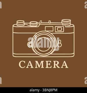 Icona della fotocamera vintage che cattura ricordi con un'estetica retrò Illustrazione Vettoriale