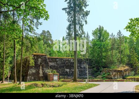 Wolf's Lair, il primo quartier generale del fronte orientale di Adolf Hitler durante la seconda guerra mondiale Foto Stock