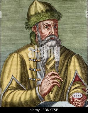 Johannes Gutenberg (1400-1468), stampatore tedesco Foto Stock