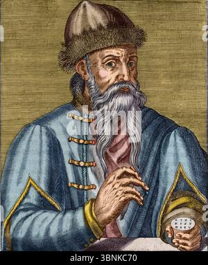 Johannes Gutenberg (1400-1468), stampatore tedesco Foto Stock