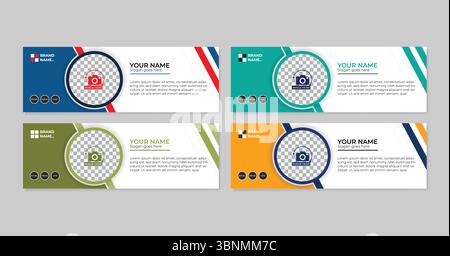 Design firma e-mail orporate Illustrazione Vettoriale