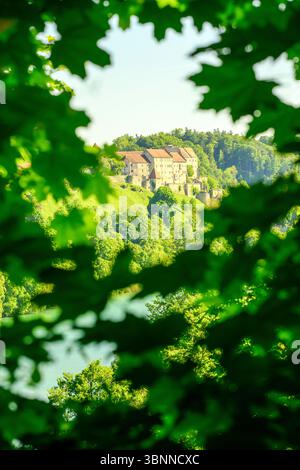Castello di Burghausen, Burghausen, distretto di Altötting, Baviera, Germania, Europa Foto Stock