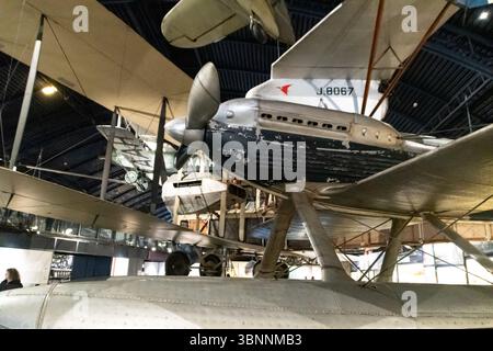 Supermarine S.6B S1595 esposto nella Flight Gallery presso il Science Museum di Londra, Inghilterra Foto Stock