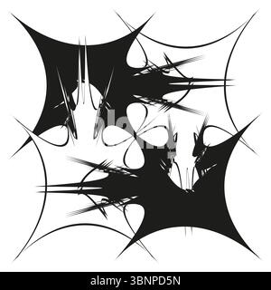 Schema di frattura astratta. Design in vetro frantumato. Sfondo vettoriale grunge. Illustrazione Vettoriale
