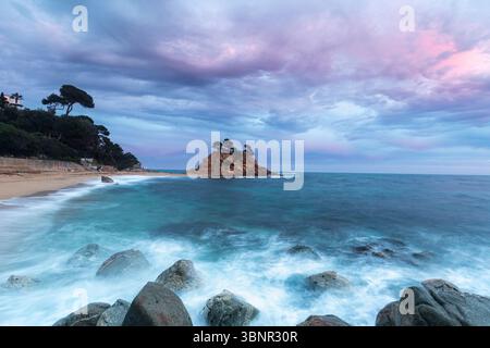 Spiaggia di Cap Roig, Calonge, Girona, Spagna Foto Stock