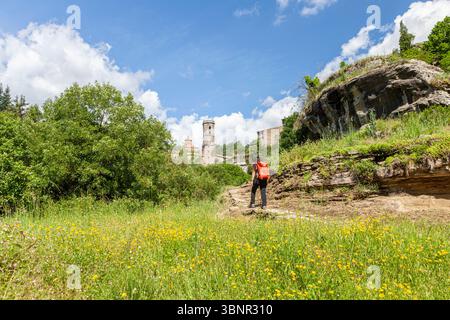 Rupit Village, Barcellona, Spagna Foto Stock