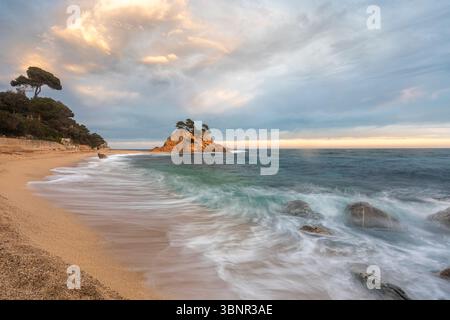 Spiaggia di Cap Roig, Calonge, Girona, Spagna Foto Stock