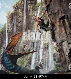 JURASSIC WORLD REBIRTH 2025 film della Universal Pictures con Scarlett Johansson Foto Stock