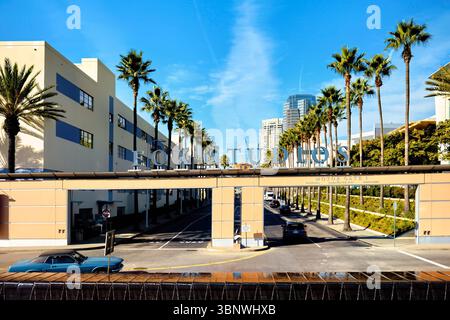 Ingresso Vista dei 20th Century Studios Inc., Century City, Los Angeles, California Foto Stock