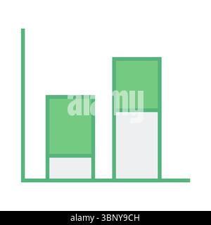 Immagine illustrativa del grafico a barre verde Foto Stock