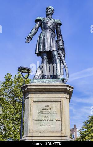 Tilburg Paesi Bassi - 10 settembre 2019: Statua a Tilburg di Guglielmo II re dei Paesi Bassi Foto Stock