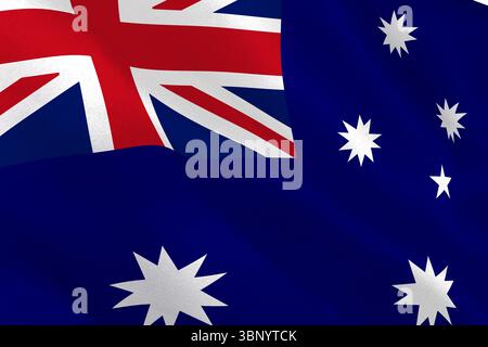 Bandiera nazionale australiana generata digitalmente Foto Stock